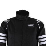 Simpson Racing Classic SFI-5 Driving Suits C402211 Suits, SFI, Men's Medium, Two Layer, One-Piece, Nomex®, Black with White Stripes, SFI 3.2A/5, Each thumbnail 2