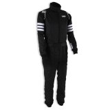 Simpson Racing Classic SFI-5 Driving Suits C402211 Suits, SFI, Men's Medium, Two Layer, One-Piece, Nomex®, Black with White Stripes, SFI 3.2A/5, Each thumbnail 5