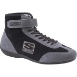 Simpson Mid-Top Driving Shoes MT700BK Shoes, Mid-top, Size 7 Men's, Size 9 Women's, Black/Gray, SFI 3.3/5, Nomex, Suede, Pair thumbnail 1