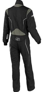 Simpson Helix Racing Suits HX02421 Driving Suits, Racing, One-piece, Double Layer, Nomex®, Black/Gray, SFI 3.2A/5, Men's X-Large, Each thumbnail 1