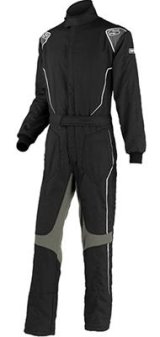 Simpson Helix Racing Suits HX02421 Driving Suits, Racing, One-piece, Double Layer, Nomex®, Black/Gray, SFI 3.2A/5, Men's X-Large, Each thumbnail 2