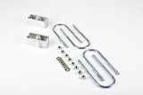 Belltech Rear Block Kits 6102 Lowering Blocks/U-Bolts, Aluminum, 2 in. Lift, 2.25 in. Wide, Rear, Universal, Kit thumbnail 1
