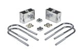 Belltech Rear Block Kits 6202 Lowering Blocks, U-Bolts, Aluminum, 3 in., Rear, Chevy, GMC, Isuzu, Mitsubishi, for Nissan, Toyota, Kit thumbnail 4