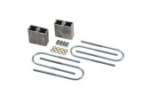 Belltech Rear Block Kits 6203 Lowering Blocks, U-Bolts, Aluminum, 4 in., Rear, Chevy, GMC, Isuzu, Mitsubishi, for Nissan, Toyota, Kit thumbnail 2