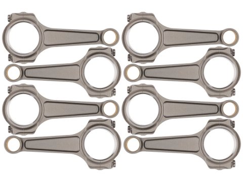 Manley Connecting Rods 14340F-8 Rods, SBC Tour Lite Pro Series I Beam Rods. 5.700" long, Honda/IRL journal, 3/8" ARP 2000 bolts thumbnail 7