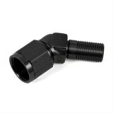 Earl's Performance Ultra-Flex 650 Hose Ends 674506ERL Fitting, End, 650, 45 Degree, -6 AN to Male -6 AN, Aluminum, Clear Anodized, Each thumbnail 1