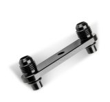 Earl's Performance Transmission Cooler Line Adapters 1133ERL Adapter, Billet Aluminum, Black Anodized, -6AN, 6L80, 6L80E, 6L90, 6L90E, Each thumbnail 1