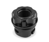 Earl's Performance Vented Oil Fill Caps 3434122ERL Cap, Twist-In, Billet Aluminum, Black, -10 AN, LS, Gen-V, Coyote, Each thumbnail 1