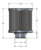 Earl's Performance Breathers CT103ERL Valve Cover/Catch Can Breather, Round, Plain, Each thumbnail 2