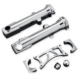 Kuryakyn Fork Skins 7202 Skins, Steel, Chrome, Harley-Davidson®, Pair thumbnail 1