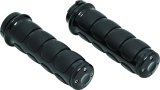 Kuryakyn ISO Grips 6320 Grips, ISO, Aluminum, Black, Twist Throttle Compatible, 1 in. Bar Diameter, Harley-Davidson®, Pair thumbnail 2