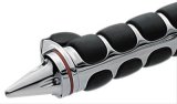 Kuryakyn Stiletto Grip End Caps 6249 Caps, Stiletto, Twist Throttle Compatible, Fits ISO Grips Only, Chrome, Pair thumbnail 2