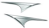 Kuryakyn Side Body Accents 7274 Accents, ABS Plastic, Chrome, 3M VHB Adhesive, Harley-Davidson® Trike, Pair thumbnail 3
