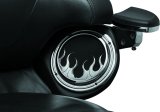 Kuryakyn Speaker Grilles 7374 Grilles, Flame Style, Plastic, Chrome, Harley-Davidson®, Pair thumbnail 4