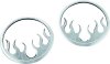 Kuryakyn Speaker Grilles 7374 Grilles, Flame Style, Plastic, Chrome, Harley-Davidson®, Pair thumbnail 8