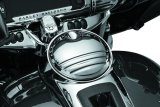Kuryakyn Tri-Line Fuel Doors 6968 Door, Tri-Line, Round, Lockable, Aluminum, Chrome, Harley-Davidson®, Each thumbnail 7