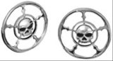 Kuryakyn Speaker Grilles 3787 Grilles, Zombie Style, Plastic, Chrome, Harley-Davidson®, Pair thumbnail 1