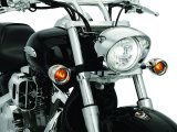 Kuryakyn Deep Dish Bezels 2270 Bezel, Steel, Chrome, Smoke Lens, Amber Bulb, Pair thumbnail 4