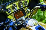 Kuryakyn Tri-Line Stereo Deluxe Trims Accents 7240 Exterior Trim Accent, Trim Accent, ABS Plastic, Chrome, Harley-Davidson®, Each thumbnail 6