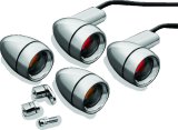 Kuryakyn Late-Style Turn Signal Kits 2317 Kits, Late Style, Bullet Shape, Diecast, Chrome, 2 in. Diameter, Smoked Lens, Incandescent Bulbs, Harley-Davidson®, Set of 4 thumbnail 3