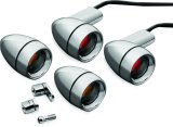 Kuryakyn Late-Style Turn Signal Kits 2317 Kits, Late Style, Bullet Shape, Diecast, Chrome, 2 in. Diameter, Smoked Lens, Incandescent Bulbs, Harley-Davidson®, Set of 4 thumbnail 4