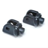 Kuryakyn Splined Peg Adapters 8889 Foot Adapters, for Can-Am, Honda, Suzuki, and Triumph, Gloss Black, Pair thumbnail 1