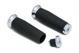 Kuryakyn Thresher Grips 5950 Grips, Thresher, Aluminum, Chrome, Twist Throttle, 7/8 in. Bar Diameter, Pair thumbnail 1