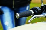 Kuryakyn Thresher Grips 5950 Grips, Thresher, Aluminum, Chrome, Twist Throttle, 7/8 in. Bar Diameter, Pair thumbnail 7