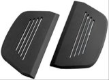Kuryakyn Premium Floorboard Inserts 7554 Inserts, Black and Chrome, Pair thumbnail 1