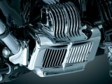 Kuryakyn Oil Cooler Covers 7784 Cover, Snap-in, ABS Plastic, Chrome, Harley-Davidson®, Each thumbnail 1