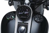 Kuryakyn Alley Cat LED Fuel and Battery Gauges 7383 Gauge, LED, Tank Mounted, Level/Battery Voltage, Digital, Empty-full/10-16 V, Round, Black Anodized, Harley-Davidson®, Each thumbnail 1