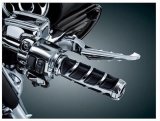 Kuryakyn Kinetic Grips 6352 Grips, Kinetic, Aluminum, Chrome, Twist Throttle Compatible, 7/8 in. Bar Diameter, Harley-Davidson®, Pair thumbnail 1