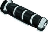 Kuryakyn Kinetic Grips 6352 Grips, Kinetic, Aluminum, Chrome, Twist Throttle Compatible, 7/8 in. Bar Diameter, Harley-Davidson®, Pair thumbnail 2