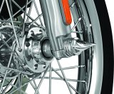Kuryakyn Twisted Axle Caps 1219 Caps, Twisted, Aluminum, Chrome, Harley-Davidson®, Pair thumbnail 6