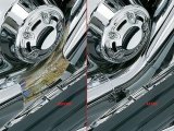 Kuryakyn Bridge the Gap Heat Shields 9196 Exhaust Pipe Shield, Gap, Steel, Chrome, Harley-Davidson®, Each thumbnail 1