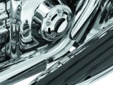Kuryakyn Bridge the Gap Heat Shields 9196 Exhaust Pipe Shield, Gap, Steel, Chrome, Harley-Davidson®, Each thumbnail 5