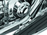 Kuryakyn Bridge the Gap Heat Shields 9196 Exhaust Pipe Shield, Gap, Steel, Chrome, Harley-Davidson®, Each thumbnail 6