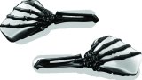 Kuryakyn Skeleton Hand Mirrors 1764 Side View Mirrors, SKELETON HAND MIRRORS BLK/CHR thumbnail 2