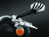 Kuryakyn Skeleton Hand Mirrors 1764 Side View Mirrors, SKELETON HAND MIRRORS BLK/CHR thumbnail 3