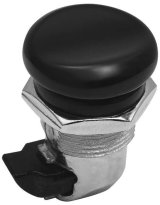 Kuryakyn Push Button Fuel Door Components 7428 Component, Latch, Harley-Davidson®, Gloss Black, Each thumbnail 1