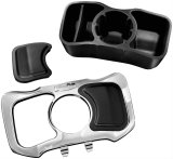 Kuryakyn Glove Box Cubbies 1669 Cubby, Chrome with Black Lids , Plastic/Foam, For Use On Honda® GL1800, Each thumbnail 1