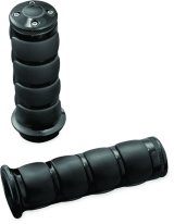 Kuryakyn ISO Grips 6344 Grips, ISO, Aluminum, Black Powdercoated, 146mm Length, Twist Throttle Compatible, 1 in. Bar Diameter, Pair thumbnail 3