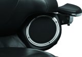 Kuryakyn Rear Speaker Accents 7376 Grilles, Rear, Plain Style, Plastic, Chrome, Harley-Davidson®, Pair thumbnail 4