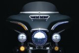 Kuryakyn Sequential Run-Turn LED Bat Lashes 7131 Accent Light, Lashes, White/Amber, ABS Plastic, Chrome, Harley-Davidson®, Pair thumbnail 2