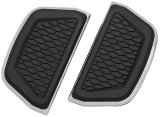 Kuryakyn Hex Passenger Board Inserts 5902 Floor Cover, Hex, Aluminum/Rubber, Chrome, Harley-Davidson®, Pair thumbnail 1