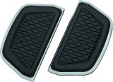 Kuryakyn Hex Passenger Board Inserts 5902 Floor Cover, Hex, Aluminum/Rubber, Chrome, Harley-Davidson®, Pair thumbnail 2
