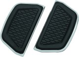 Kuryakyn Hex Passenger Board Inserts 5902 Floor Cover, Hex, Aluminum/Rubber, Chrome, Harley-Davidson®, Pair thumbnail 3