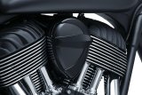 Kuryakyn Signature Series Vantage Horn Covers 5698 Cover, Vantage, Aluminum, Gloss Black, Indian, Each thumbnail 1