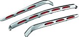 Kuryakyn LED Trunk Moldings 3201 Moldings, LED, ABS Plastic, Chrome, Red Lenses, for use on Honda®, Kit thumbnail 3