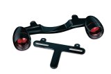 Kuryakyn Bullet Light Bar and Turn Signal Indicators 5405 Indicators, Bullet, 2.250 in. Round, 3.000 in. Long, Red Lens, Clear Bulb, Steel, Gloss Black, Harley-Davidson®, Pair thumbnail 2